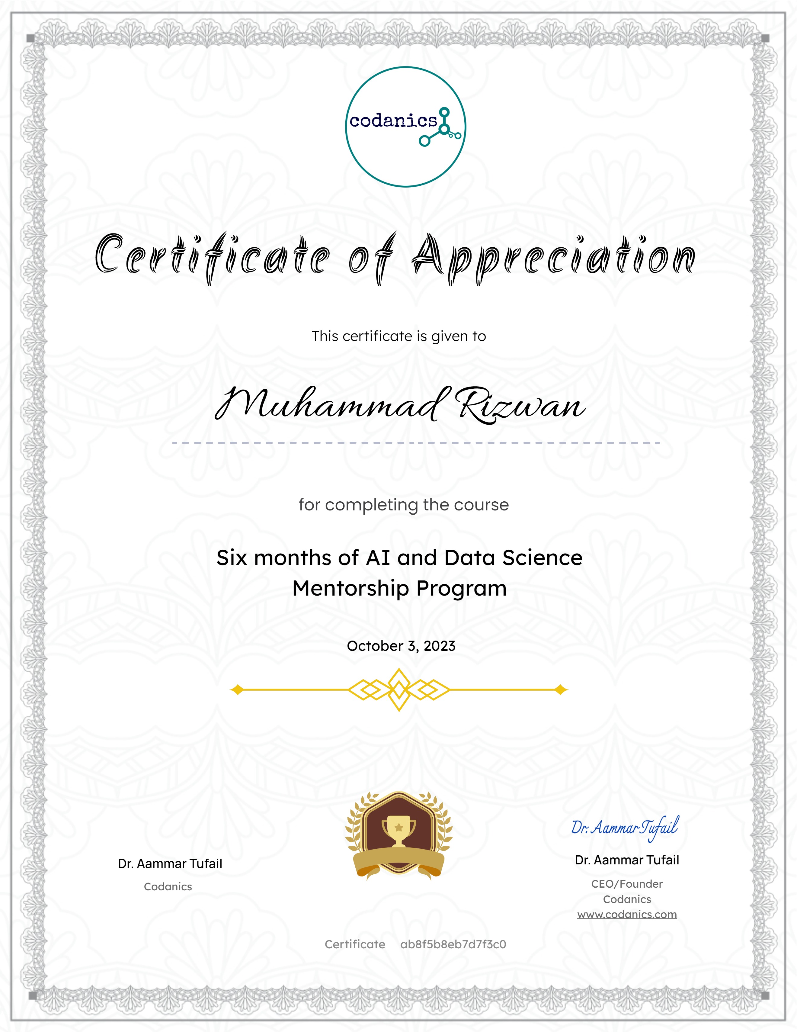 Six months of AI and Data Science Mentorship Program