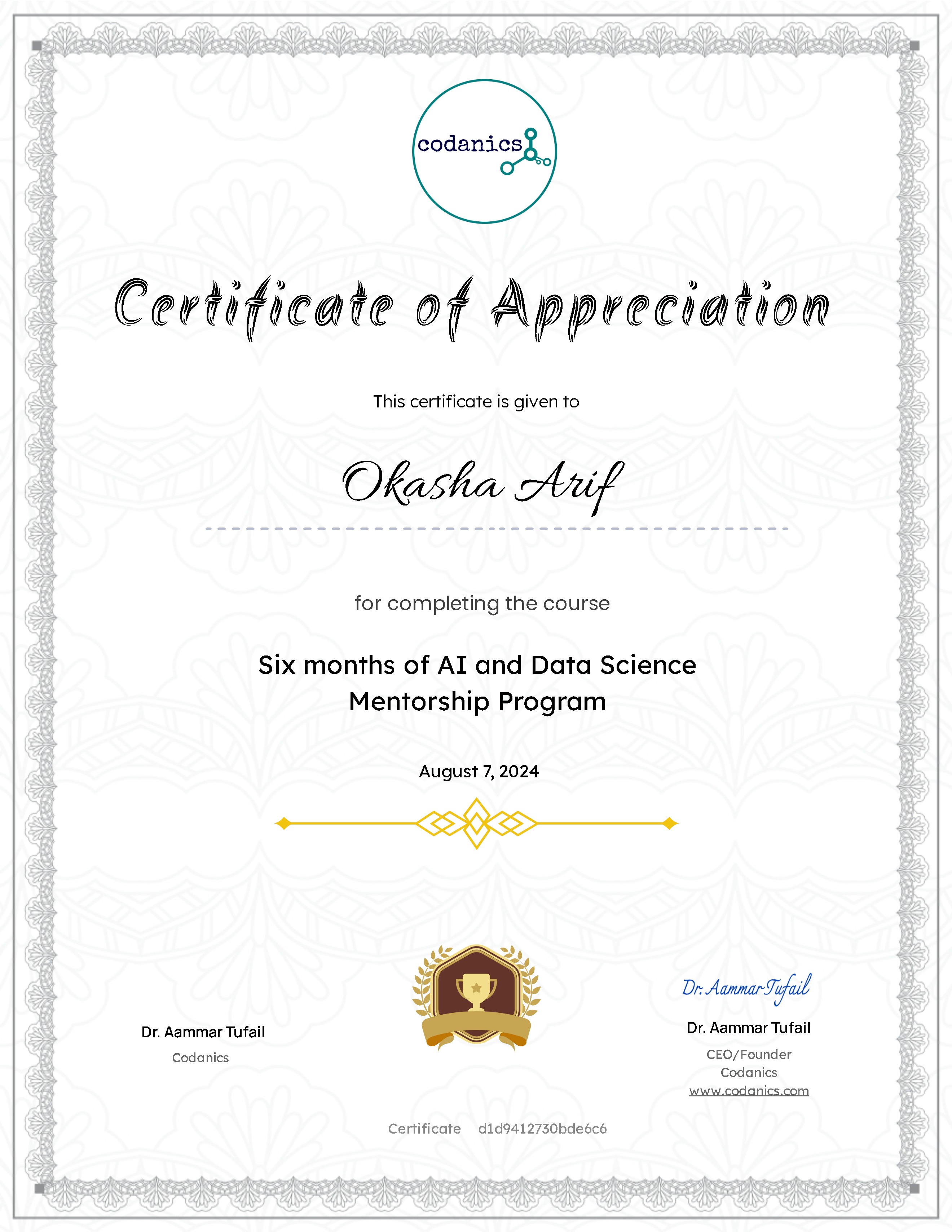 Six months of AI and Data Science Mentorship Program