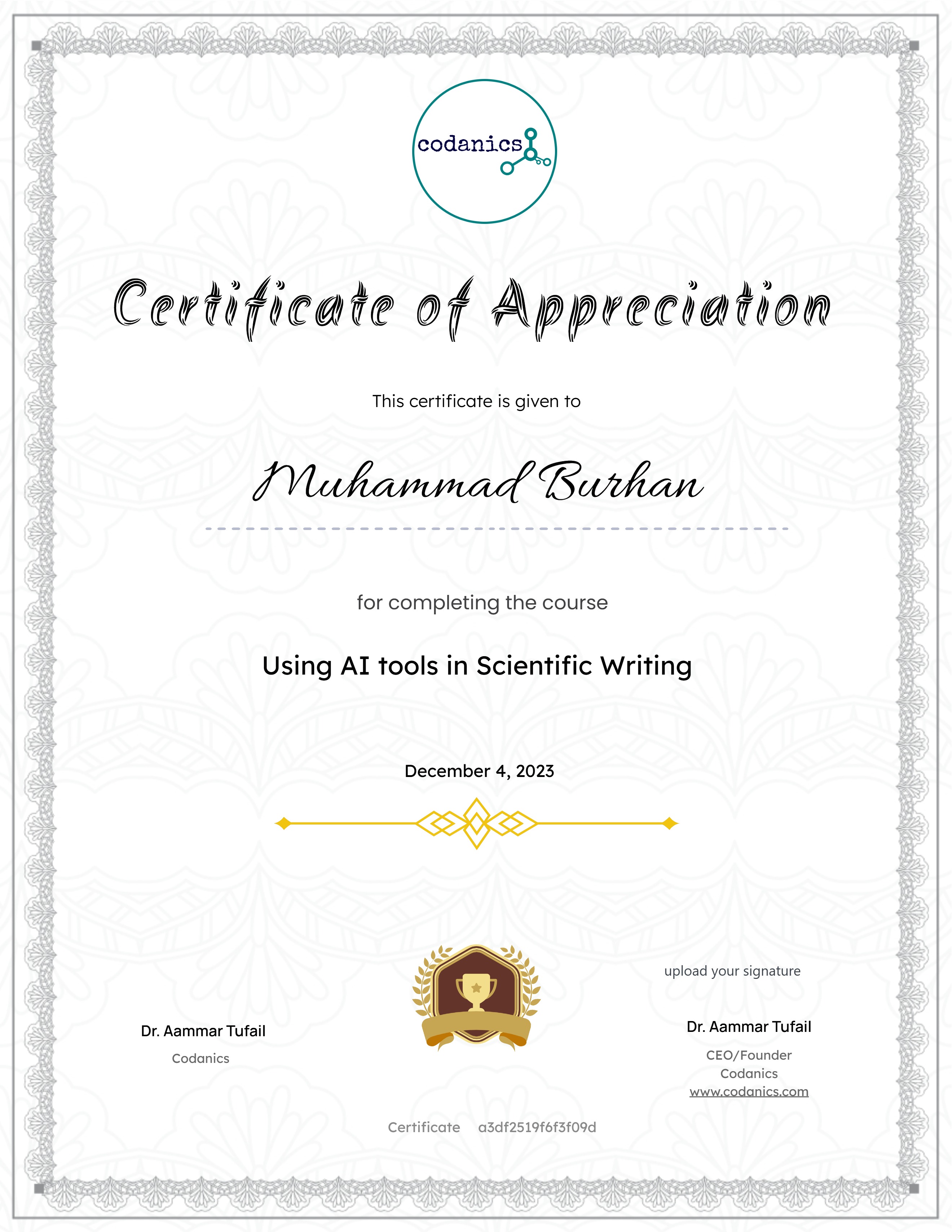 Using AI tools in Scientific Writing